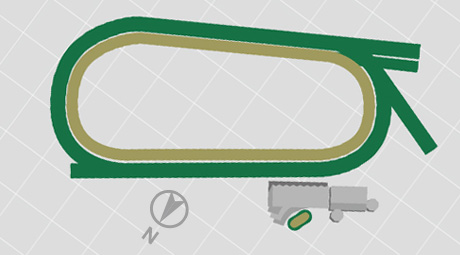 中京競馬場のコースマップ